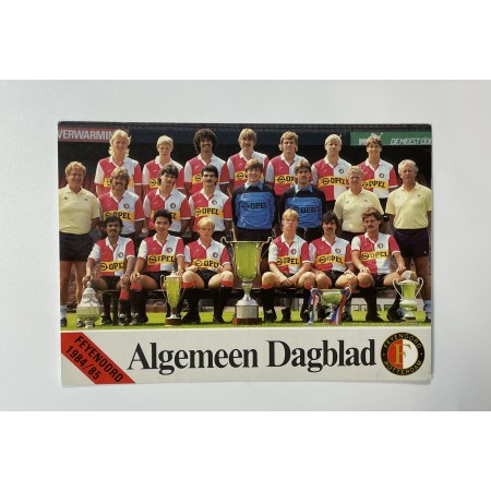 Mannschaftskarte Feyenoord Rotterdam (NED), 1984/1985