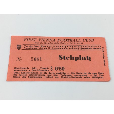 Ticket First Vienna FC (AUT), Stehplatz