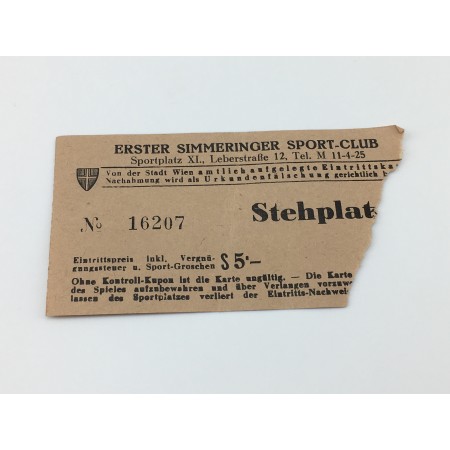 Ticket 1. Simmeringer SC Wien (AUT), Stehplatz