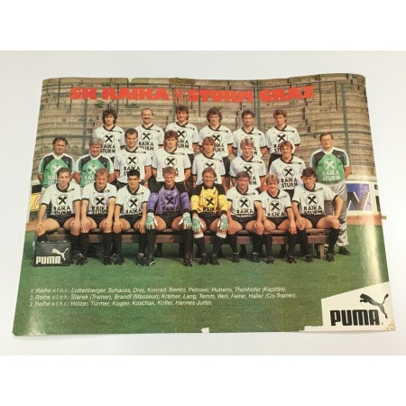 Mannschaftsposter Sturm Graz (AUT), 80er Jahre