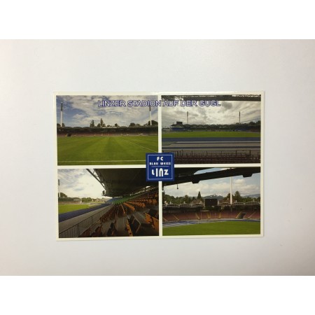 Stadionpostkarte FC Blau-Weiss Linz, Linzer Stadion Gugl
