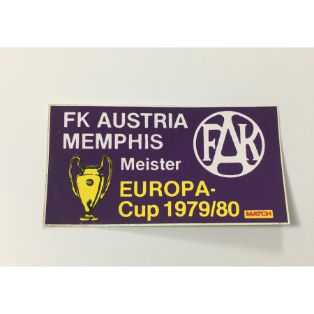 Aufkleber/Sticker Austria Wien, Europacup 1979/1980