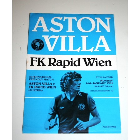 copy of Museum Programm Aston Villa - Rapid Wien, 1981