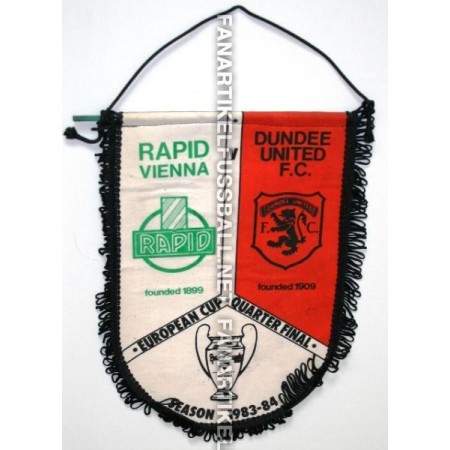 Museum Wimpel Rapid Wien - Dundee United, 1983