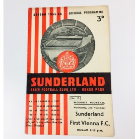 copy of Programm Sunderland AFC (ENG) - First Vienna FC (AUT), 1955