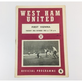 copy of Programm West Ham United (ENG) - First Vienna FC (AUT), 1962