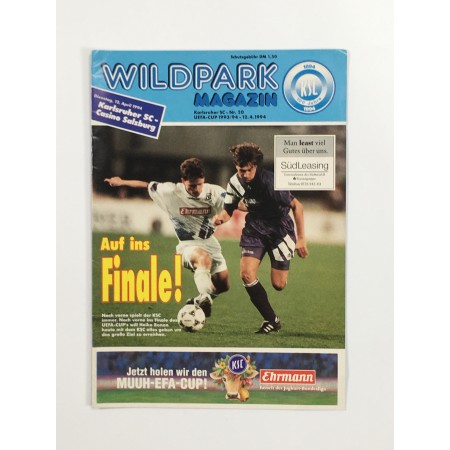 copy of Programm Karlsruher SC (GER) - Austria Salzburg, 1994